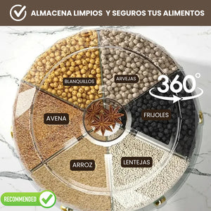 NutriRotator ™  | Dispensador 360 de alimentos giratorio con 6 divisiones + Envió Gratis